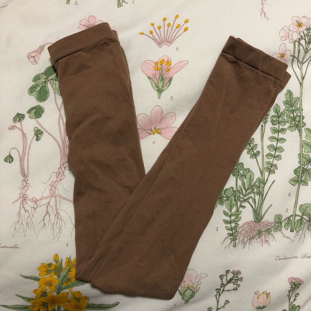 ✨2/$10✨ Kids Girls Thick Winter Nude Open Foot Tights